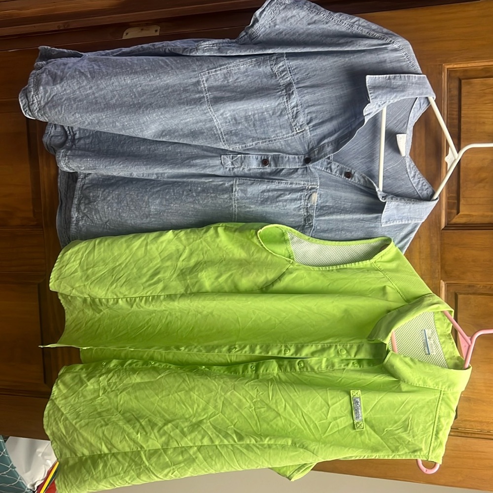 Lot of 2 Columbia PFG woman’s tops shirts 2x